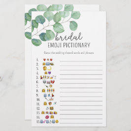 Eukalyptus - Brautparty Emoji-Picknickspiel