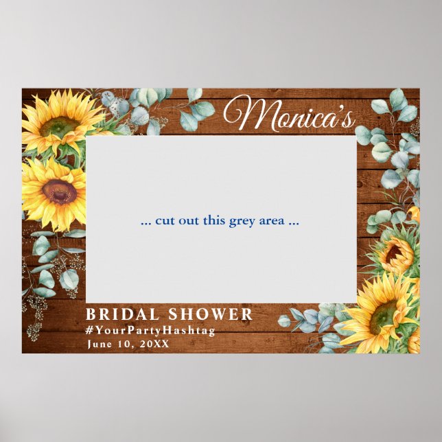 Eukalyptus-Brautparty-Foto Poster (Vorne)