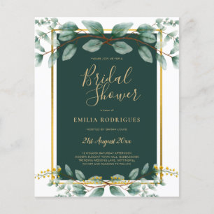Eukalyptus BRAUTPARTY Greenery Gold QR C Flyer