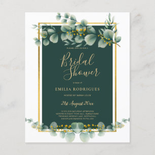 Eukalyptus BRAUTPARTY Greenery Gold QR C Flyer