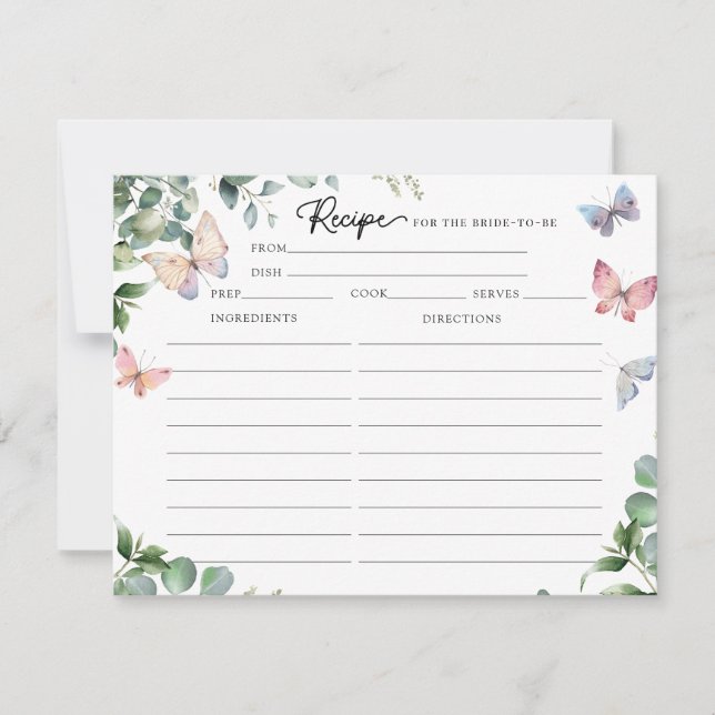 Eukalyptus-Brautparty-Rezeptorkarten Einladung (Vorderseite)