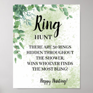 Eukalyptus-Brautparty-Rufzeichen Poster