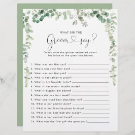 Eukalyptus-Brautparty Was hat der Groom gesagt?