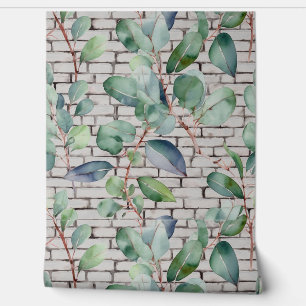 Eukalyptus Brick Blätter Grüne Landschaft Trendy Tapete
