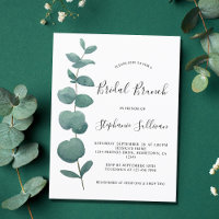 Eukalyptus Bridal Brunch Einladung Postkarte.