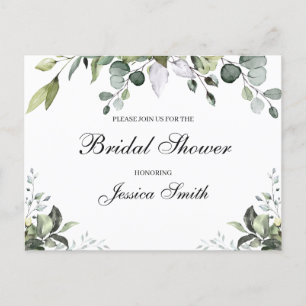 Eukalyptus Bridal Dusche Einladung Postkarte