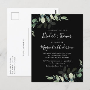 Eukalyptus Bridal Dusche Einladung Postkarte