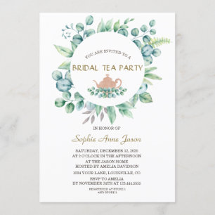 Eukalyptus Bridal Teezeremonie Party Einladung