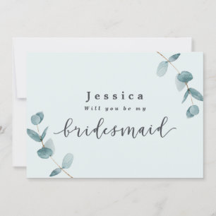 Eukalyptus Bridesmaid Vorschlag Card