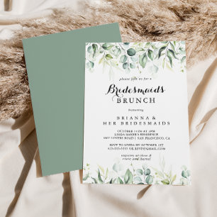 Eukalyptus Bridesmaids Brunch Showdusche Einladung