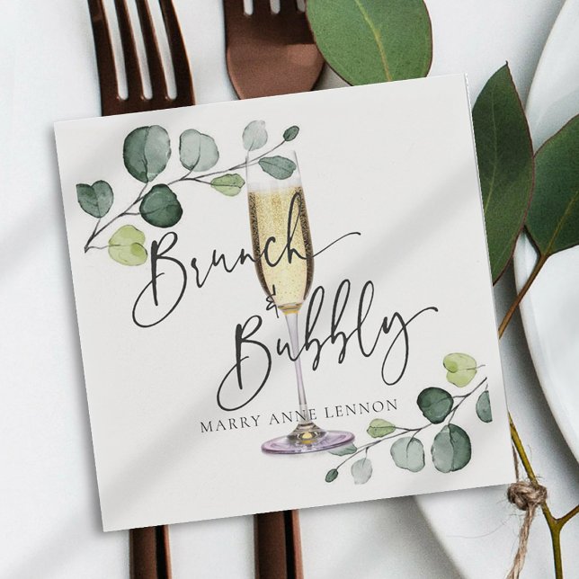 Eukalyptus Brunch und Bubbly Napkins Serviette (Von Creator hochgeladen)