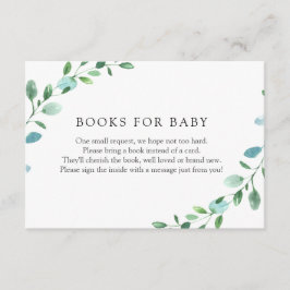 Eukalyptus-Bücher für die Babyverpackungskarte Begleitkarte
