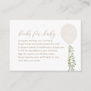 Eukalyptus-Bücher für Kleinkinder Begleitkarte