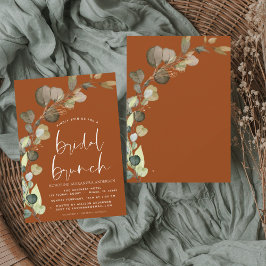 Eukalyptus Burnt Orange Bridal Brunch Dusche Einladung