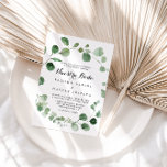 Eukalyptus Calligraphy Nuestra Boda Wedding Einladung<br><div class="desc">Diese eukalyptuskalligraphie nuestra boda Hochzeitseinladung ist perfekt für eine moderne Hochzeit. Das Design bietet Aquarellfarben handgezeichnet elegante botanische Eukalyptuszweige und Blätter.</div>