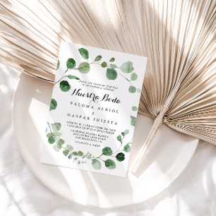 Eukalyptus Calligraphy Nuestra Boda Wedding Einladung