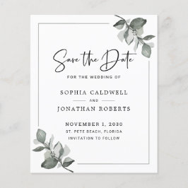 Eukalyptus Calligraphy Save the Date