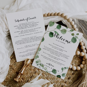 Eukalyptus Calligraphy Wedding Welcome Letter
