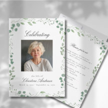 Eukalyptus Celebration of Life Funeral White