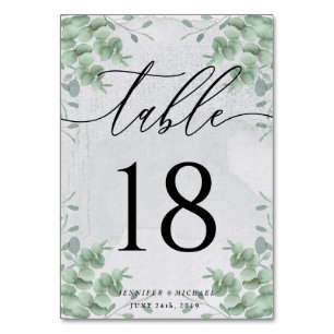 Eukalyptus Clean Simple Seat Plan Moderne Untersch Tischnummer