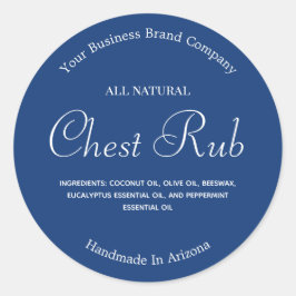 Eukalyptus-Cold-Rub-Produktetikett Runder Aufkleber