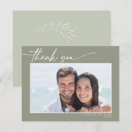 Eukalyptus Color Tones Wedding Green ID901 Dankeskarte