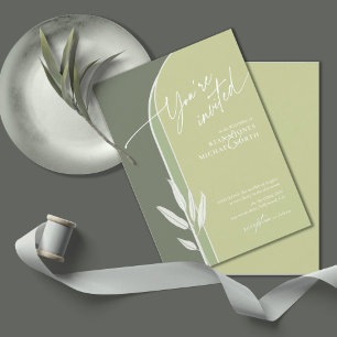 Eukalyptus Color Tones Wedding Green ID901 Einladung
