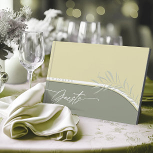 Eukalyptus Color Tones Wedding Green ID901 Gästebuch