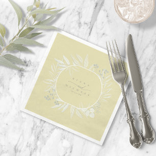 Eukalyptus Color Tones Wreath Yellow ID901 Serviette