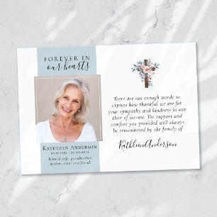 Eukalyptus Cross Foto Beerdigung Danke Karten