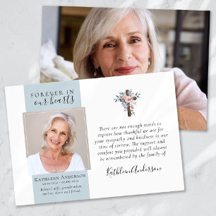 Eukalyptus Cross Foto Beerdigung Danke Karten