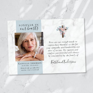 Eukalyptus Cross Foto Beerdigung Danke Karten