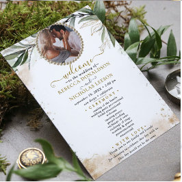 Eukalyptus Custom Foto Wedding Program