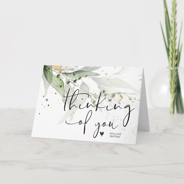 Eukalyptus Denken Sie an Ihre Förderung Karte (Vorderseite)