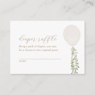 Eukalyptus Diaper Raffel Ticket Begleitkarte