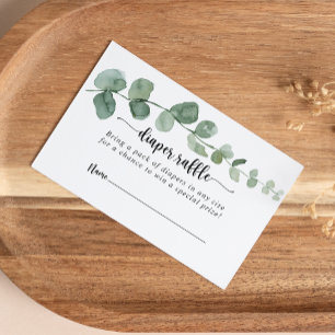 Eukalyptus Diaper Raffelschein Begleitkarte