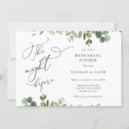 Eukalyptus Die Nacht vor dem Probe Einladung