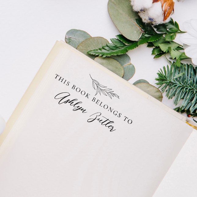 Eukalyptus Dieses Buch gehört zur Briefmarke Gummistempel (Von Creator hochgeladen)