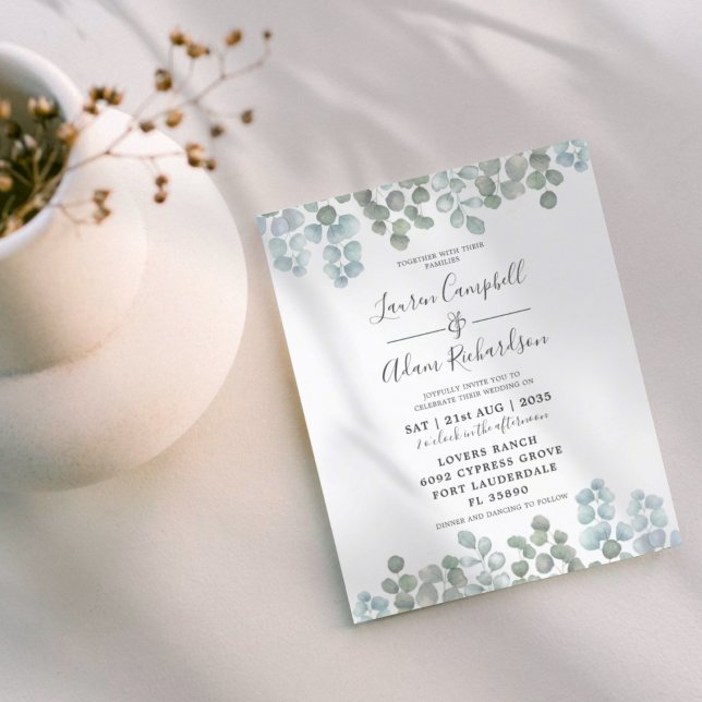 Eukalyptus Dusty Blue Watercolor Wedding (Von Creator hochgeladen)