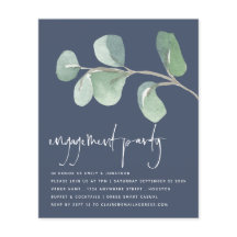 Eukalyptus Dusty Navy Blue Engagement Party