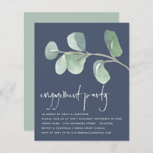 Eukalyptus Dusty Navy Blue Engagement Party