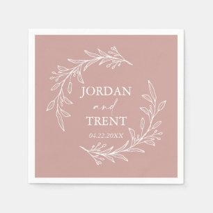 Eukalyptus Dusty Rose Custom Wedkins Serviette