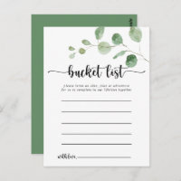 Eukalyptus-einfache Eimerkarten mit grüner Freude