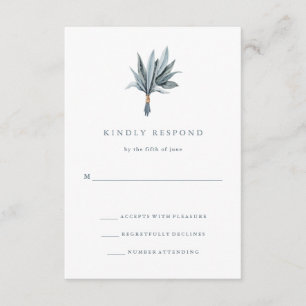 Eukalyptus-Einfachheit   Hochzeitsreaktion RSVP Karte