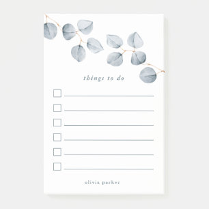 Eukalyptus-Einfachheit, zum der Liste zu tun Post-it Klebezettel