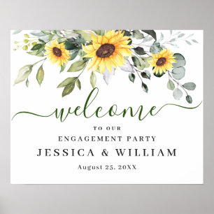 Eukalyptus-ENGAGEMENT-PARTEI - Begrüßungszeichen Poster