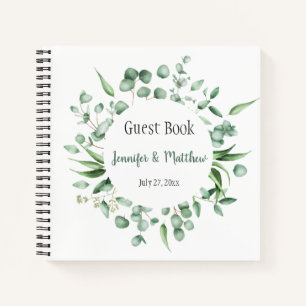 Eukalyptus Envy Botanical Wreath Gästebuch Notizbuch