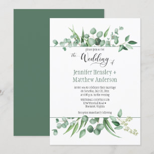 Eukalyptus Envy Gerahmt Wedding Einladung