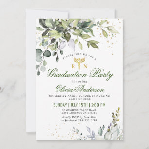 Eukalyptus-Eukalyptus-Abschluss Einladung