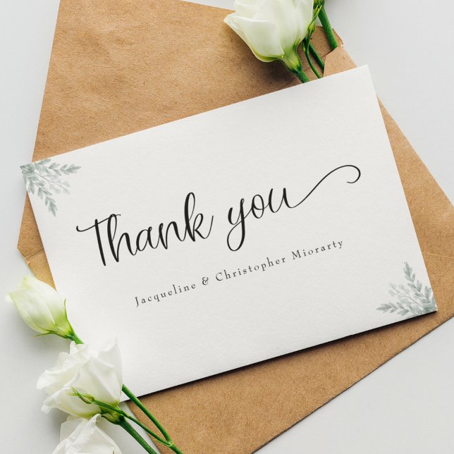 Eukalyptus Floral Aquarellwoche Danke Karte (Von Creator hochgeladen)